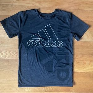 Adidas Aeroready Boys' Short Sleeve Black Tee Excellent Condition